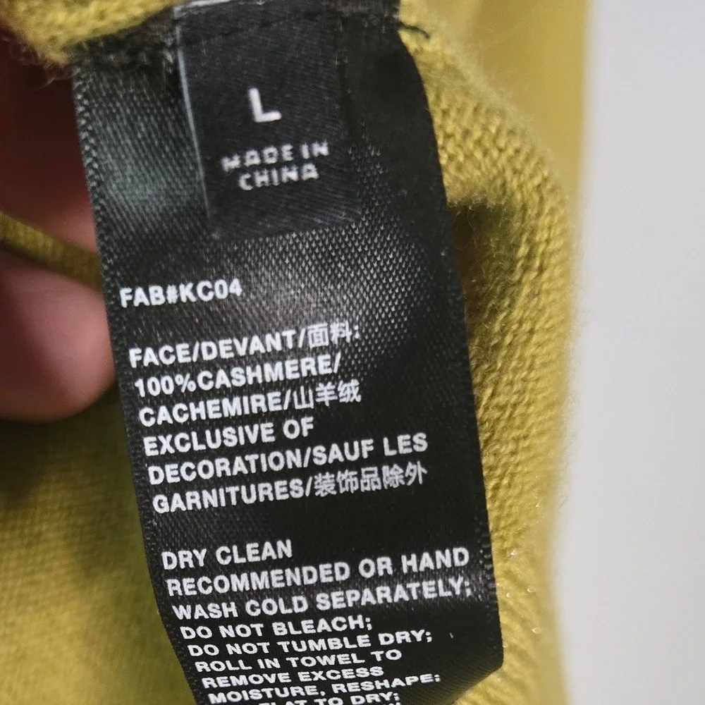 Lafayette 148 New York 100% Cashmere Turtleneck Sweater Green Size L‎